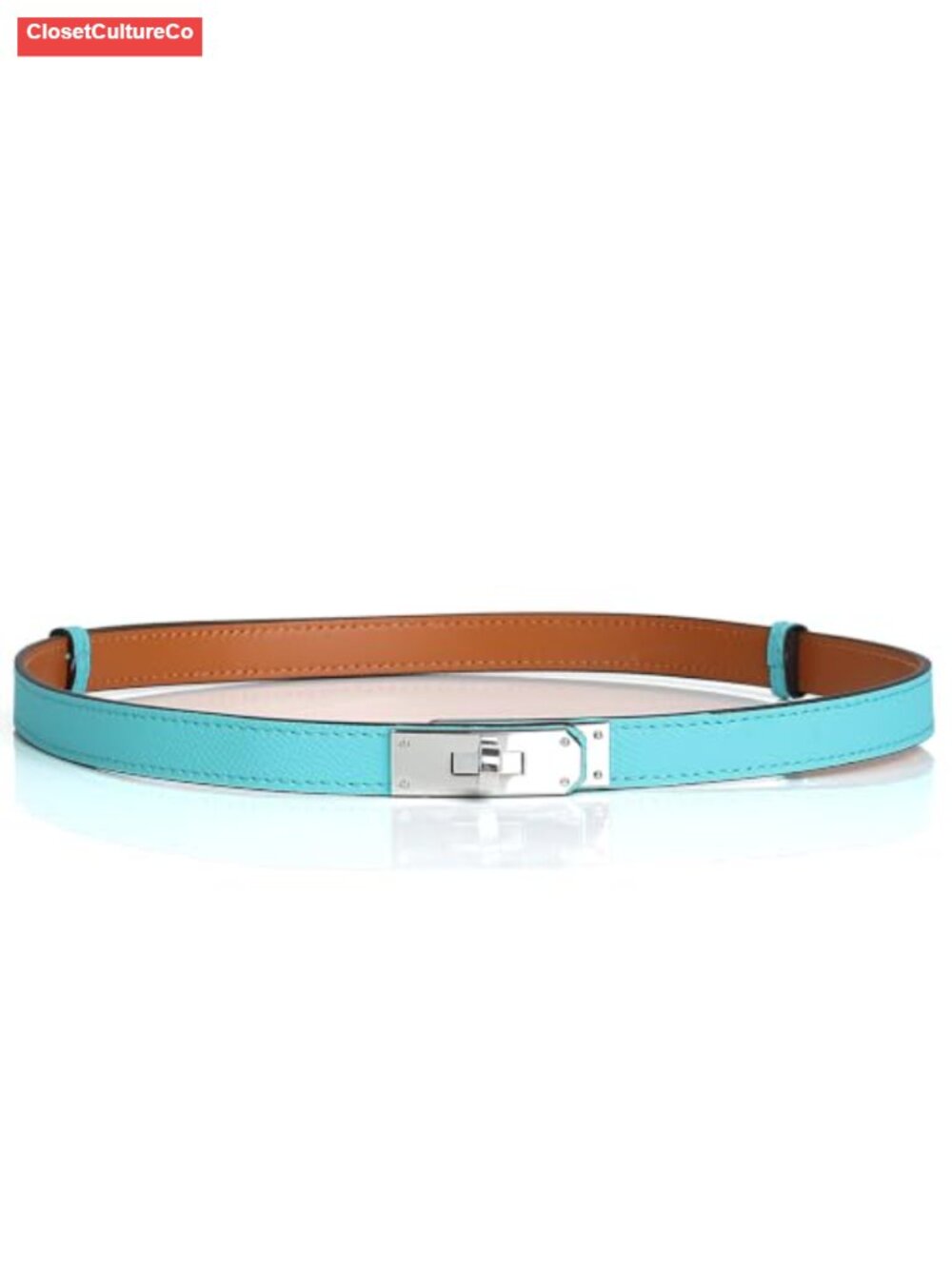 Skinny Leather Belt Adjustable Alloy Turn Lock for Dresses Jeans Coats